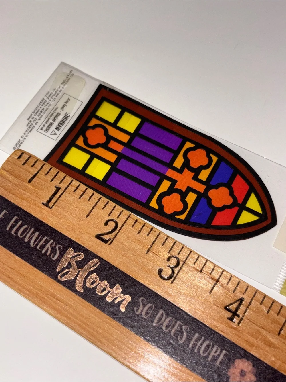 Jolee's By You Stained Glass Church Window EMBELLISHMENT - Purple, Yellow, Orang